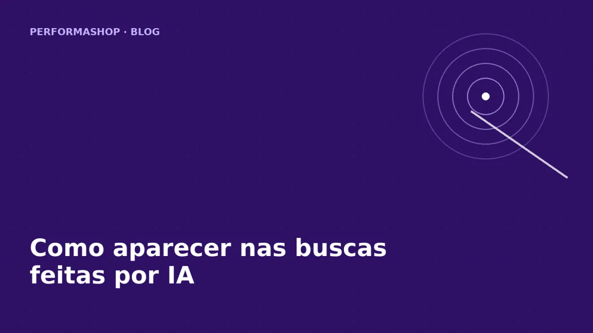 Ilustração de um radar semântico representando como buscas por IA cruzam sinais de confiança
